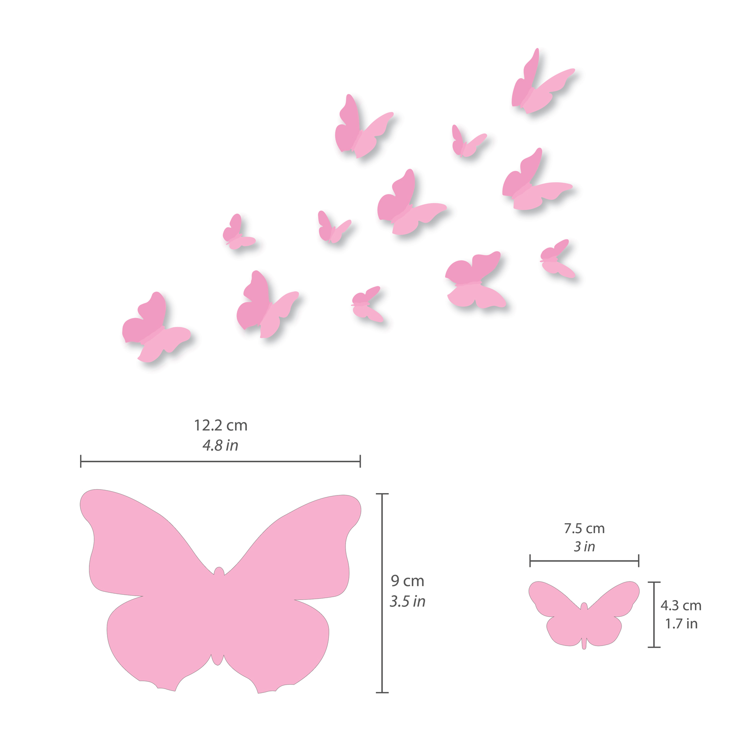 3D Butterfly Stickers Big Pack | Bundle of 5